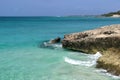 Beautiful coast of Malmok Beach, Aruba, Caribbean island Royalty Free Stock Photo