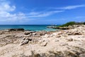 Beautiful coast of Malmok Beach, Aruba, Caribbean island Royalty Free Stock Photo