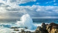 Beautiful coast near old lighthouse in Punta Teno, Tenerife, Can Royalty Free Stock Photo