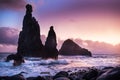 Beautiful coast view during a sunset. Ilheus da Ribeira da Janela - Madeira, Portugal. Madeira, the Portuguese island of eternal s