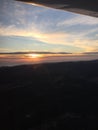 Morro Bay aerial photo at sunset Royalty Free Stock Photo