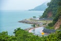 Beautiful Coastal Road with Mountain sea beach landscape in Chan Royalty Free Stock Photo