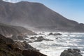 Beautiful coastline along the California Pacific Coast Highway 1 along the Pacific Ocean Royalty Free Stock Photo