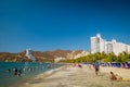 Beautiful coastline beach view of Santa Marta