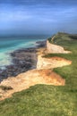 Beautiful coastline between Beachy Head and Belle Tout in hdr