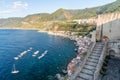 Beautiful coastline of Chianalea in Scilla, Calabria Royalty Free Stock Photo