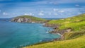 Beautiful coastline with cliffs and turquoise water in Dingle Royalty Free Stock Photo