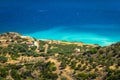 Beautiful coastline of Crete with blue lagoon, Greece Royalty Free Stock Photo