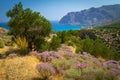 Beautiful coastline of Crete with blue lagoon, Greece Royalty Free Stock Photo