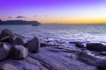 Coastline of False Bay at sunrise, Cape Town, South Africa