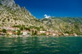 Beautiful coastline in Montenegro\'s Bay of Kotor with private cottages