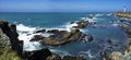 Beautiful coastline scenery and lighthouse on Pacific Coast