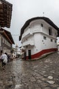 beautiful cobbled streets of the magic town of Cuetzalan in Mexico