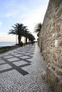 Beautiful cobblestone Promenade at Praia da Luz, Algarve