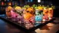 Beautiful Cocktail Drinks in a Club Setting Background Selective Focus Royalty Free Stock Photo