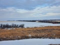 Beautiful Cold Winter Prairie Landscape Royalty Free Stock Photo