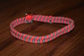 Pink paracord collar for dog