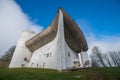 Beautiful Colline Notre-Dame du Haut, Our Lady of the Heights in Ronchamp Royalty Free Stock Photo