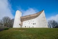 Beautiful Colline Notre-Dame du Haut, Our Lady of the Heights in Ronchamp