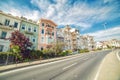 Beautiful colofrul wooden buildings in Arnavutkoy area