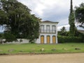 Beautiful colonial facade of a house of the imperial family of Brazil