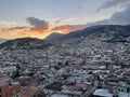 Panoramic View Quito Old Town Ecuador