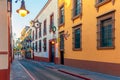 Beautiful colonial street mexico colorful traditional exterior town