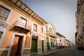 Beautiful colonial streets in downtown Cuenca Royalty Free Stock Photo