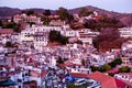 Beautiful colonial town. Sunset in the magical town, Taxco de Alarcon, Guerrero, Mexico Royalty Free Stock Photo