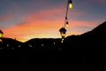 Beautiful colonial town. Sunset in the magical town, Taxco de Alarcon, Guerrero, Mexico Royalty Free Stock Photo