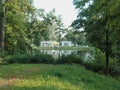 Beautiful colonnade in lanscape park