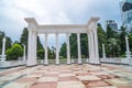 The beautiful colonnade in the seaside Park in the center of Bat
