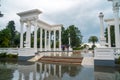 The beautiful colonnade in the seaside Park in the center of Batumi, Georgia