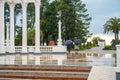 The beautiful colonnade in the seaside Park in the center of Batumi, Georgia