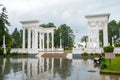 The beautiful colonnade in the seaside Park in the center of Batumi, Georgia