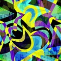 Beautiful color abstract pattern vector illustration of graffiti Royalty Free Stock Photo