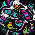 Beautiful color abstract pattern vector illustration of graffiti Royalty Free Stock Photo