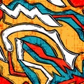 Beautiful color abstract pattern vector illustration of graffiti Royalty Free Stock Photo