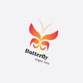 Beautiful color butterfly company creative logo. vector design Royalty Free Stock Photo