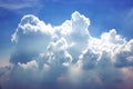 Beautiful color of sky, white cloud, shadow, summer, background Royalty Free Stock Photo