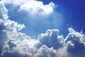 Beautiful color of sky, white cloud, shadow, summer, background