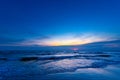 Beautiful color of the sunrise over sea background, ocean in sou Royalty Free Stock Photo