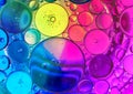 Beautiful color water oil, bubble color water oil Royalty Free Stock Photo