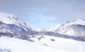 Beautiful Colorado mountain town in winter.