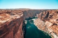 Beautiful Colorado River from Glen Canyon Dam in Grand Canyon. Royalty Free Stock Photo