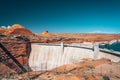 Beautiful Colorado River from Glen Canyon Dam in Grand Canyon. Royalty Free Stock Photo