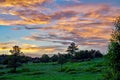 Beautiful Colorado sunset reflecting in the clouds