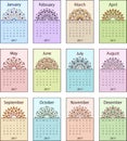 Beautiful colored calendar for each month.