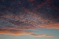 Colored clouds at sunset Royalty Free Stock Photo