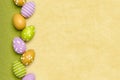 a beautiful colored eggs easter background Royalty Free Stock Photo